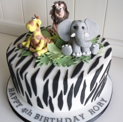 animal zebra print cake